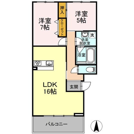 コート・ラベンダー北長瀬の物件間取画像